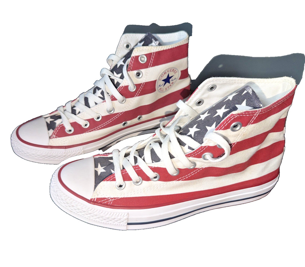 Converse American Flag High Top Sneakers 9.5